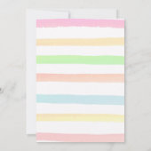 プールパーティの招待状ガールフラミンゴウォーターカラー 招待状 (裏面)