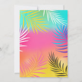 プールパーティの招待状ガール10代のアダルトプールパーティー 招待状 (裏面)