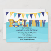 プールパーティの招待状キッズまたは大人 招待状 (正面)