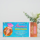 プールパーティの招待状チケット招待状 招待状 (スタンド正面)