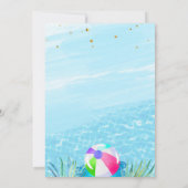 プールパーティの招待状トロピカルパーティープールパーティー 招待状 (裏面)