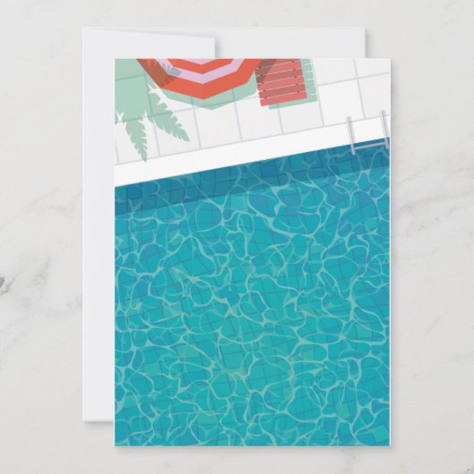 プールパーティの招待状ビーチパーティの招待状 招待状 (裏面)