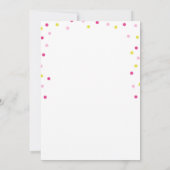 プールパーティの招待状誕生日ガールピンクイエロー 招待状 (裏面)