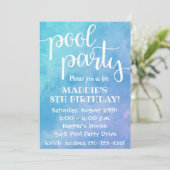 プールパーティの招待状 |プールパーティー誕生日 招待状 (スタンド正面)