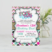 プールパーティの招待状-夏パーティー-水パーティー 招待状 (スタンド正面)