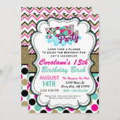 プールパーティの招待状-夏パーティー-水パーティー 招待状 (正面/裏面)