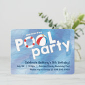 プールパーティの招待状 招待状 (スタンド正面)