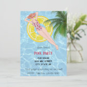 プールパーティの招待状 招待状 (スタンド正面)