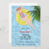 プールパーティの招待状 招待状 (正面/裏面)