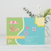 プールパーティの招待状 招待状 (スタンド正面)