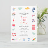 プールパーティの招待状 招待状 (スタンド正面)