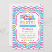 プールパーティの招待状 招待状 (正面)