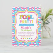 プールパーティの招待状 招待状 (スタンド正面)