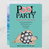 プールパーティの招待状 招待状 (正面/裏面)
