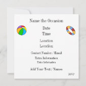 プールパーティの招待状 招待状 (裏面)