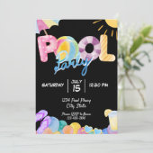 プールパーティの招待状 招待状 (スタンド正面)