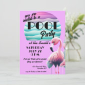 プールパーティの招待状 招待状 (スタンド正面)
