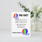 プールパーティの招待状 招待状 (スタンド正面)