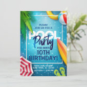 プールパーティの招待状 招待状 (スタンド正面)