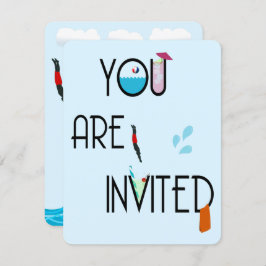 プールパーティの招待状 招待状