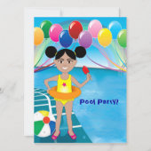 プールパーティの招待状 招待状 (正面)