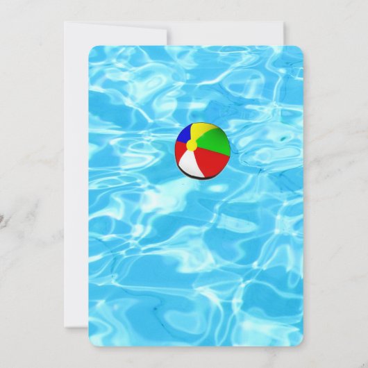 プールパーティの招待状 招待状 (裏面)