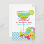 プールパーティの招待状 招待状 (正面/裏面)