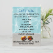 プールパーティの招待状 案内状 (スタンド正面)