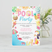プールパーティの招待状- Swimパーティー – クックアウト 招待状 (スタンド正面)