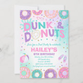 プールパーティの招待状Dunk And Donutsプールパーティー 招待状 (正面)