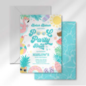 プールパーティの誕生日招待状 招待状