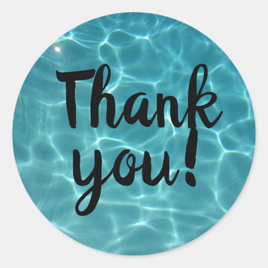 プールパーティーありがとう! ラウンドシール (正面)