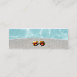 プールパーティーお祝いGet Together招待状 スキニー名刺