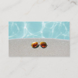 プールパーティーお祝いGet Together招待状 名刺