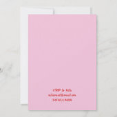 プールパーティーかわいいカクテルバチェロレッテ招待状 招待状 (裏面)