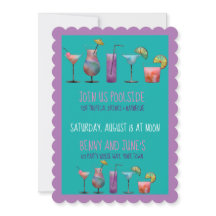 プールパーティーとトロピカルドリンク