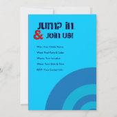 プールパーティーとビーチ招待状 招待状 (裏面)