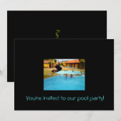 プールパーティーのご招待です！ 招待状 (正面/裏面)