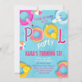 プールパーティーのご招待 招待状 (正面)
