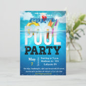 プールパーティーのご招待 招待状 (スタンド正面)