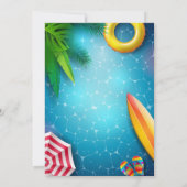 プールパーティーのご招待 招待状 (裏面)