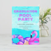 プールパーティーの卒業 招待状 (スタンド正面)