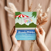 プールパーティーの卒業 招待状