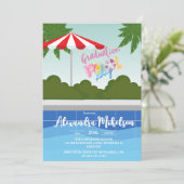 プールパーティーの卒業 招待状 (スタンド正面)