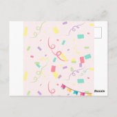 プールパーティーの夏の誕生日招待状スイカ ポストカード (裏面)