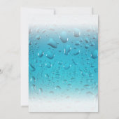 プールパーティーの子犬カスタム写真誕生日パーティー 招待状 (裏面)