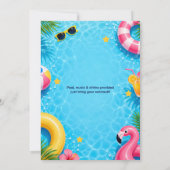プールパーティーの招待状 ブライトサマー(編集可能) 招待状 (裏面)