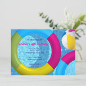 プールパーティーの招待状 招待状 (スタンド正面)