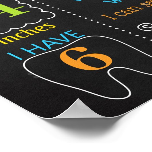 プールパーティーの最初の誕生日の黒板の看板 ポスター (角)