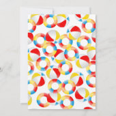 プールパーティーの誕生日の招待 招待状 (裏面)